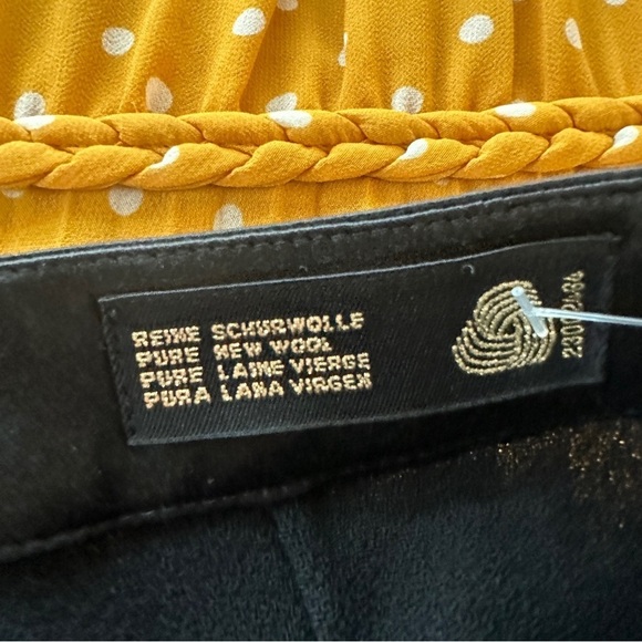 Escada Sequin Embellished Wide Leg Wool Silk Pants in Black Size 36 US S - Picture 3 of 8